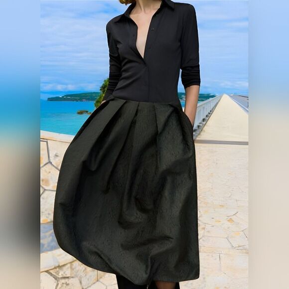 ZW COLLECTION VOLUMINOUS JACQUARD SKIRT - Picture 10 of 12